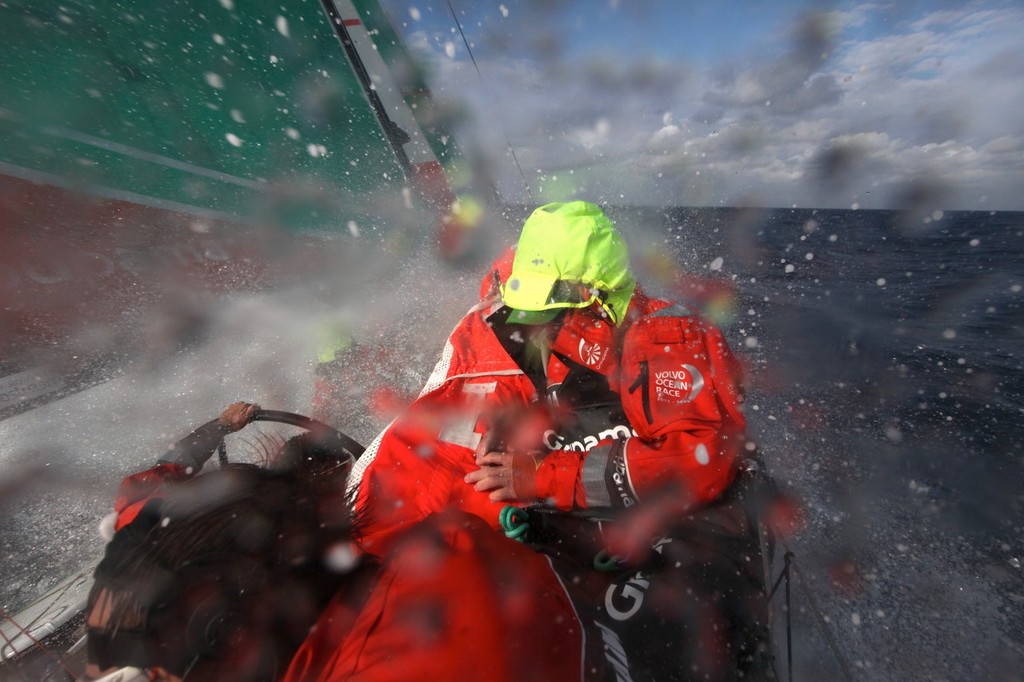 Leg 6, Day 1 - First day at sea quite rough for Groupama 4 - Volvo Ocean Race 2011-12 © Yann Riou